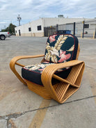 Restored MCM Frankl Style Six-strand Rattan Sofa, Table, Chair Livingroom Set