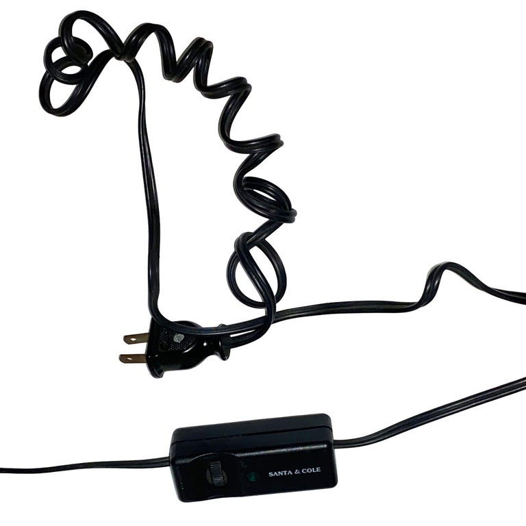 Nickel Básica M2 Table Dimmer Lamp by Santiago Roqueta For Santa & Cole w/ Shade