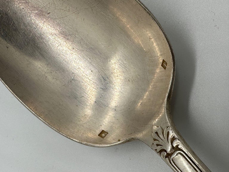 19th Century French L'Alfénide Christofle/Charles Halphen Flatware with Ladle