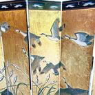 MCM Chinese Export Hand Gilded 6-Panel Geese Coromandel Screen Room Divider