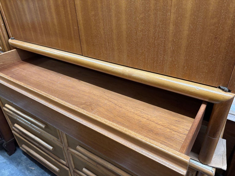 Mid-century 6057 Server Mahogany Sideboard Cabinet, John Keal for Brown Saltman