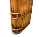 Restored Mid-century Sailboat Ships Bow Shaped Stacked Rattan Dry Bar