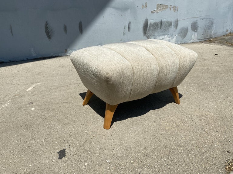 High Style Mid Century Reading Chair w/ Ottoman by Heywood Wakefield