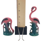 MCM Ceramic Miniature Pink Flamingo Tabletop Statue His & Hers Set By Leftons