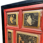 Qing Dynasty Hand Painted & Lacquered Gilt Armoire Cabinet, China