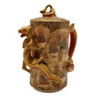Gyokushu Satsuma Earthenware Saki Pitcher, C. Meiji Period