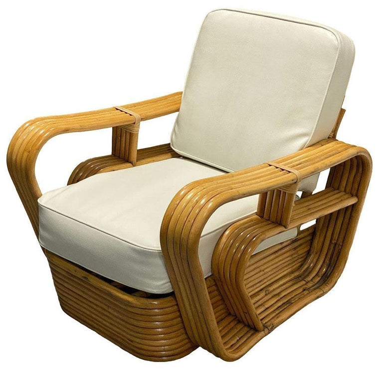 Restored 5-Strand Rattan "Double-Speed" Arm Sofa & Lounge Chair Living Room Set