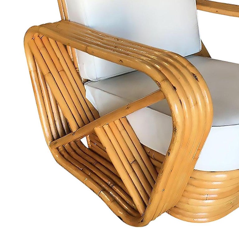 Restored 5-Strand Square Pretzel Sofa & Lounge Chair Livingroom Set