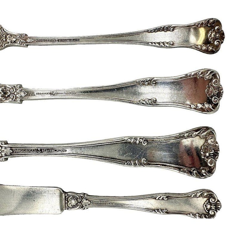 Edwardian "Regent" 16 piece Fork/Knife Silver Plate Silverware Set by Gorham
