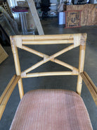 Rattan 2-Strand X-Back Lounge Chair with Streamline Speed Arms