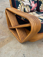 Restored MCM Frankl Style Six-strand Rattan Sofa, Table, Chair Livingroom Set
