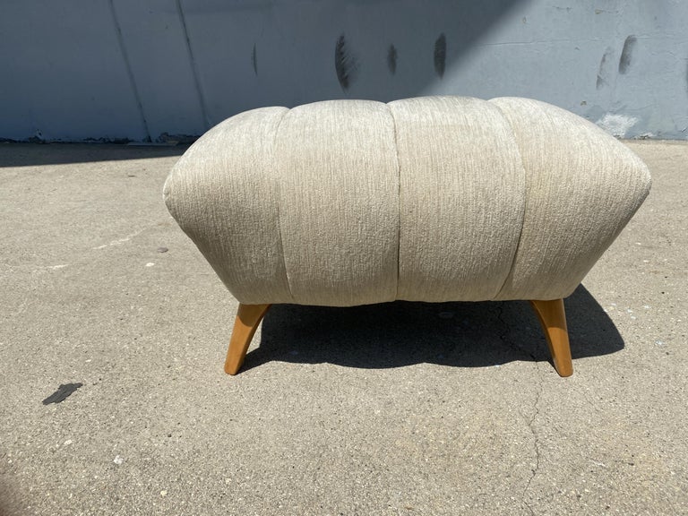 High Style Mid Century Reading Chair w/ Ottoman by Heywood Wakefield