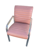 Lucite and Leather Lounge Chairs by Leon Frost, Signed