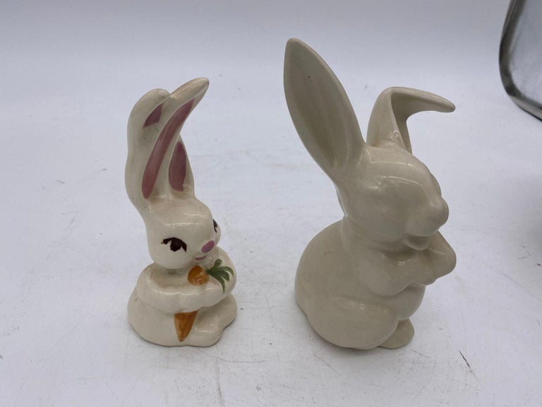 Magician Silver Bunny in a Hat Rabbit Figural Collection