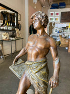 French "Le Travail" Hammership Spelter Sculpture by Francois Moreau, Circa 1900