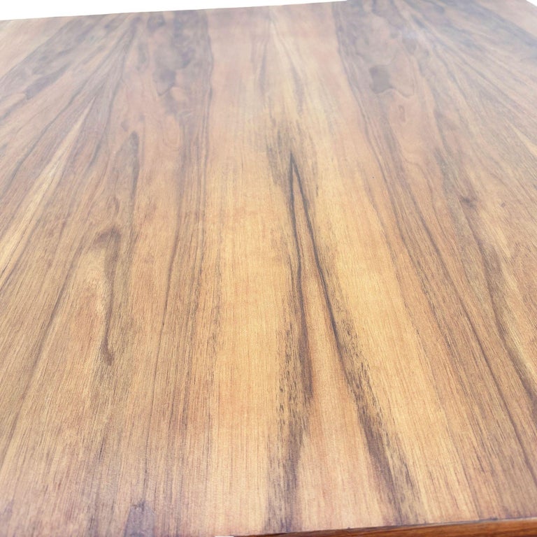 Art Deco Geometric Walnut Dining Table Desk Inspired by Charles Dudouyt