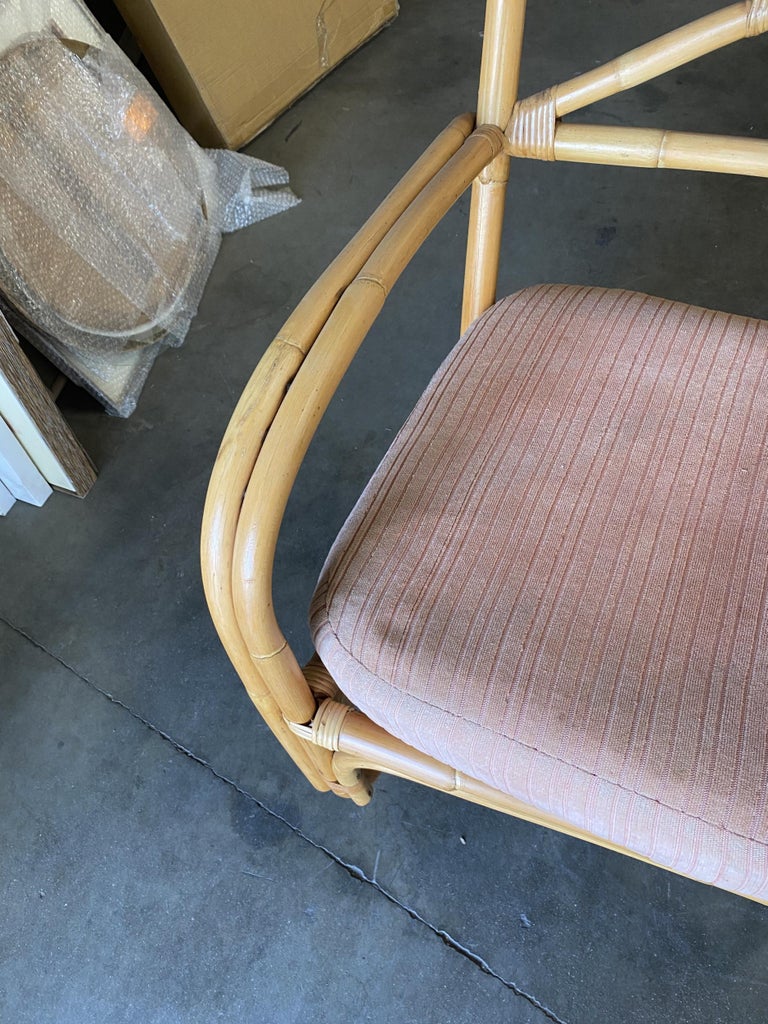 Rattan 2-Strand X-Back Lounge Chair with Streamline Speed Arms