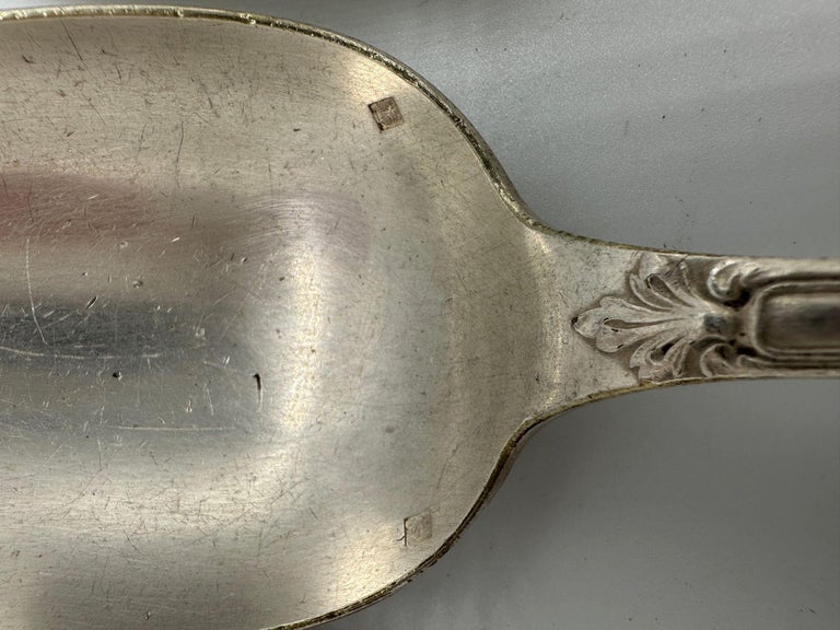 19th Century French L'Alfénide Christofle/Charles Halphen Flatware with Ladle