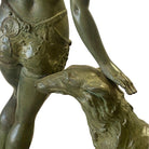 Art Deco Light-up Flapper Bronze Patina Sculpture by Enrique Molins-Balleste