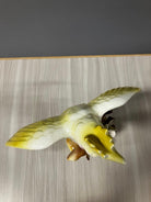 California Pottery Ceramic Tropical Cockatoo on Hibiscus Branch Statue