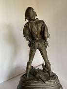 Victorian Bronze Jester Sculpture by After Alfred Barye, France 1860