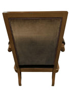 Vintage Velvet Upholstered Gorgeous Armchair with a Painted Dancer on the Back