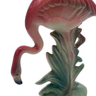 Mid-century Pink Drinking Flamingo Ceramic Tabletop Sculpture Set By Brad Keeler