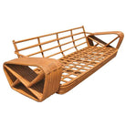 Original Historic Hand Made 9 Strand Square Pretzel Rattan Sofa By Paul T Frankl