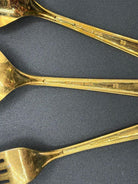 Modernist Pattern Gold Plated Stainless Flatware Set of 92 by 1847 Rogers Bros