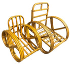 Restored Mid-century Child Size 3-Strand Round Pretzel Rattan Living Room Set