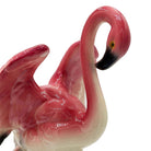 Mid-century Ceramic Flamingo Figurine Set in Tropical Pond Tray by Maddux