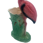Mid-century "Lovers" Pink Flamingo Ceramic Tabletop Vase Set By Leftons