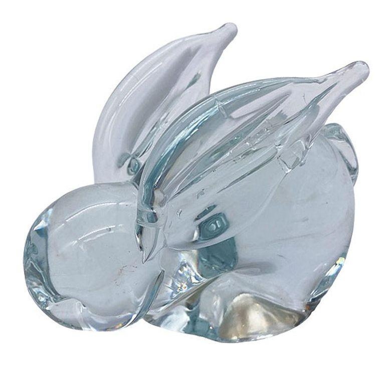 Set of 11 Rare Modernist Glass & Lucite Bunny Rabbit Figural Collection