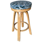 Restored Single Stand Arched Rattan Bar Stool
