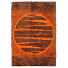 Supernova Shag Rug with Abstract Design, circa 1970