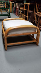 Restored Mid-Century Frankl Style Rattan Three-Strand Full Pretzel Livingroom Se
