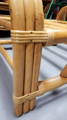 Restored Mid-Century Frankl Style Rattan Three-Strand Full Pretzel Livingroom Se