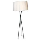 Midcentury Black Thin Iron Rod Tripod Floor Lamp