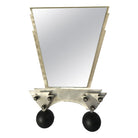 Custom Memphis Style Machined Metal Table Top Vanity Mirror