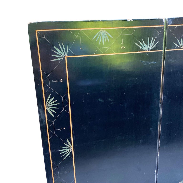 MCM Chinese Export Hand Gilded 6-Panel Geese Coromandel Screen Room Divider
