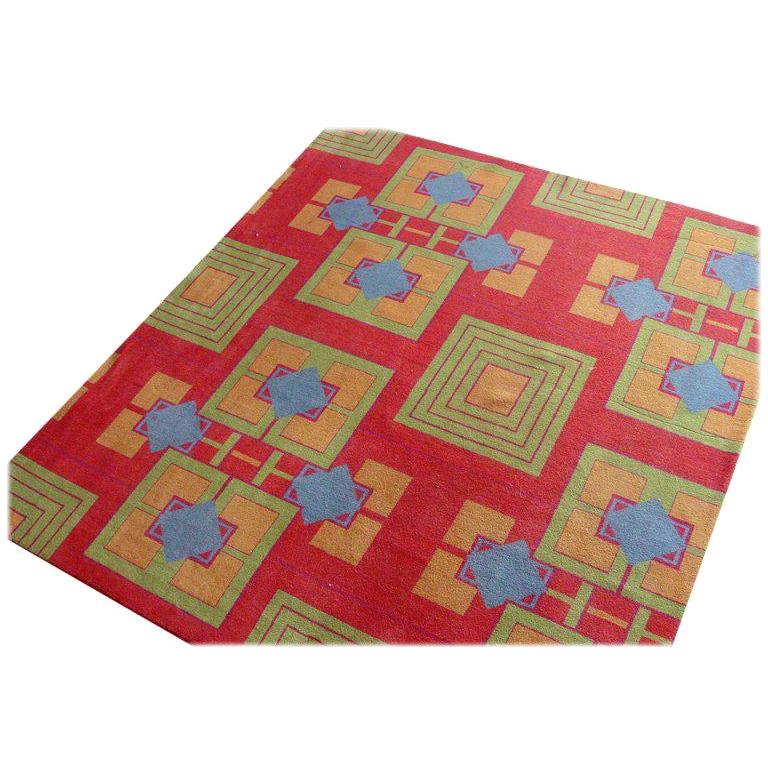 11' Long Original Art Deco Revival Area Rug from the Arizona Biltmore