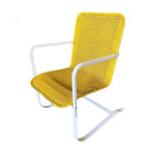 Mid-cenrtury Lloyd Flanders "Loom" Wicker Springer Outdoor Patio Chair, Pair