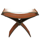 Mid-Century Molded Sculptural Plywood Hourglass Side Drink Table with Glass Top