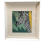 Post War Hawaiian Airbrush Zebra in Original Frame w/ large Mat, Pair