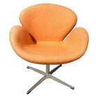 Punmkin Orange Swan Chair in the style of Arne Jacobsen