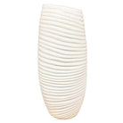 Ribbed Textured Coiled "Coco" Ceramic Vase w/ Matte Finish by Bahari