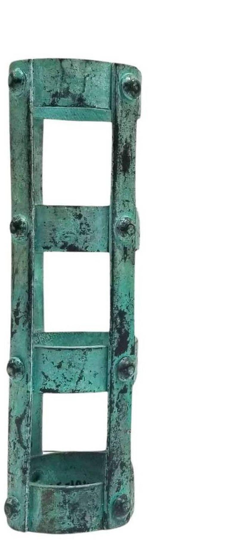 Set of 3 Brutalist style Candlestick Holders Cage Design