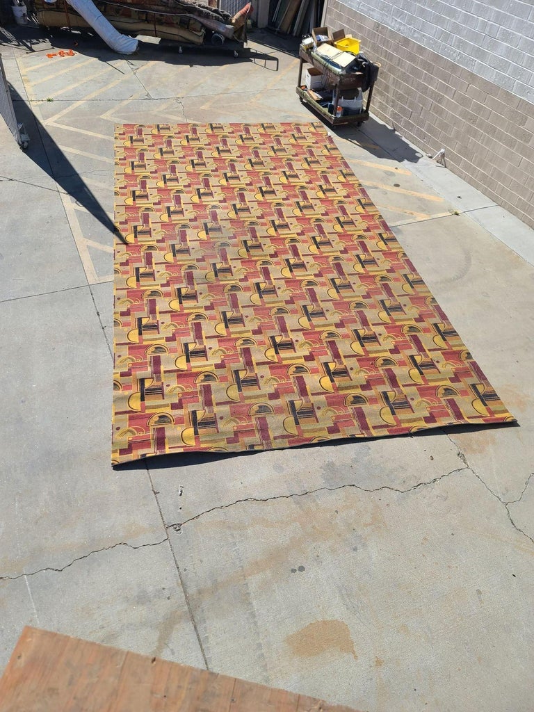 Large 22.7' Art Deco Edward Fields Style Area Rug from the Queen Mary