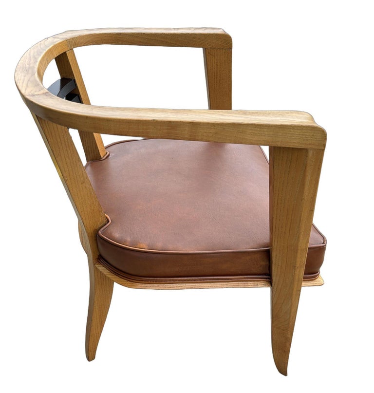 Early Art Deco Modern White Oak Armchair in the style Josef Hoffmann