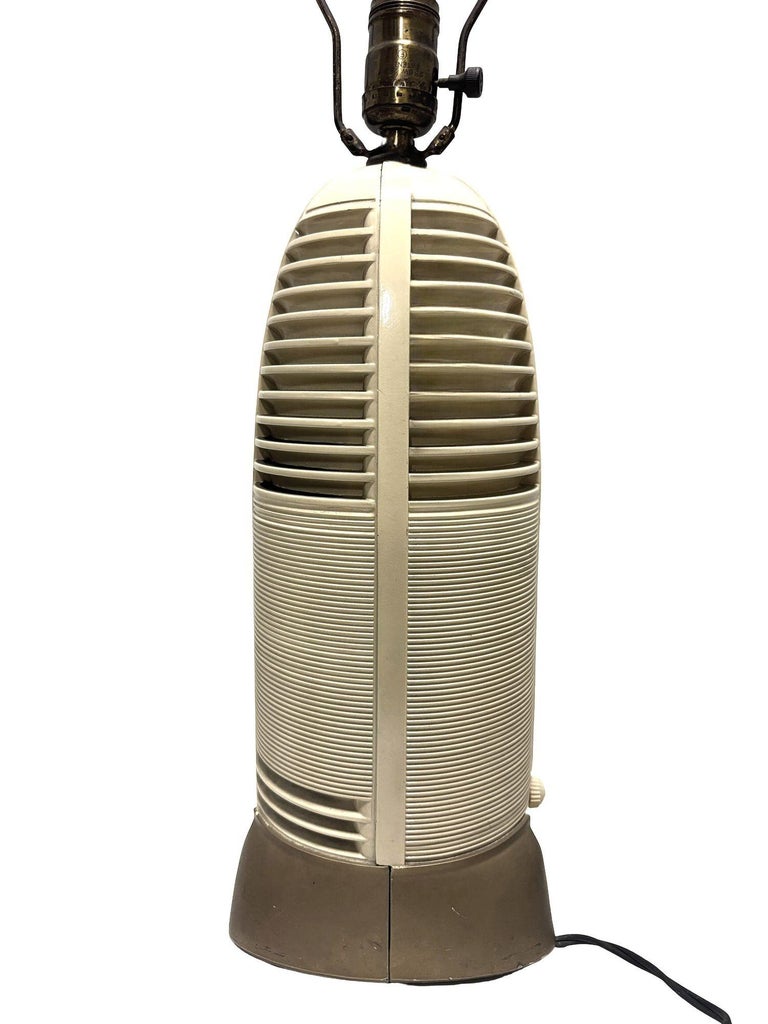 Mitchell "Lumitone" Streamline Art Deco Bakelite AM Radio Table Lamp, 1941